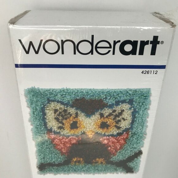 New Sealed Wonderart Owl Latch Hook Kit 12x12" Hoot Hoot #426112 Beginner Gift - Picture 5 of 6